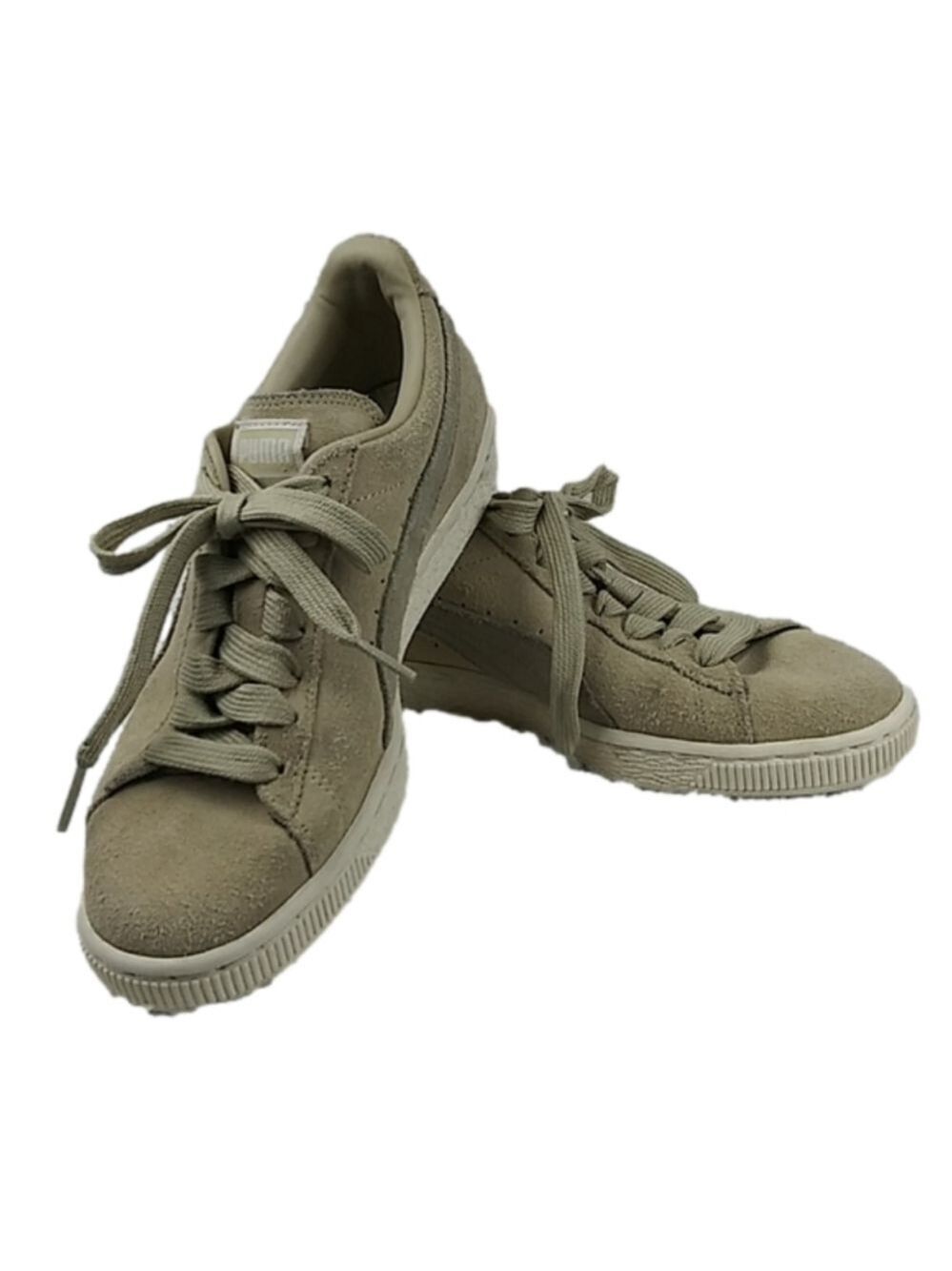 Puma Tan Suede Leather Upper Round Toe Lace Up Low Top Casual Sneaker Shoe